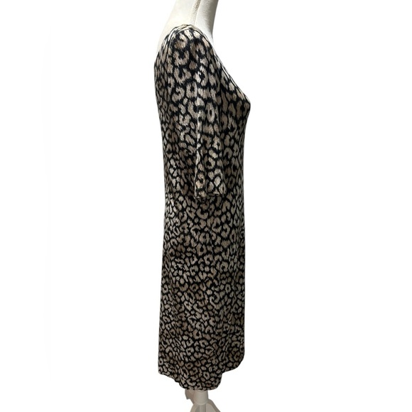 Talbots neutral Leopard Print bodycon Dress Size Medium - Picture 5 of 7